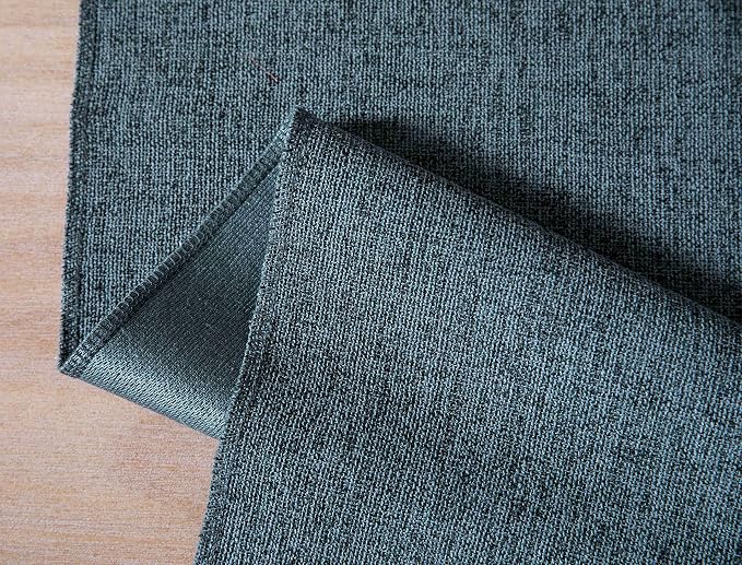 Blue Table Runners 60 Inches Long, Burlap Linen Style Rustic Farmhouse Table - Image 7