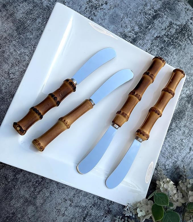 4 Pieces Set Butter knife, Pate Knife Cheese Spreader, Thick and Smooth blades - Image 3