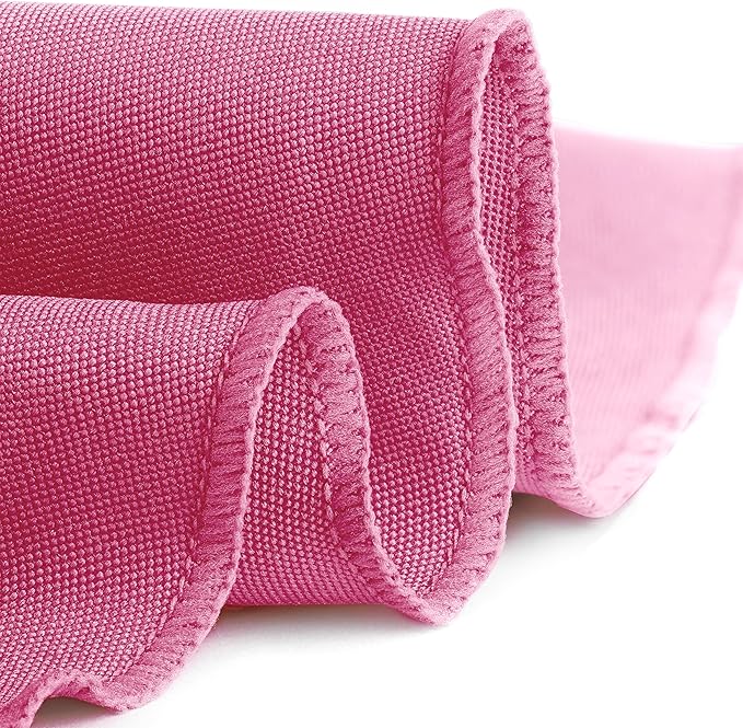 Gee Di Moda Round Tablecloth - 132 Inch Fuchsia Round Table Cloth for 72 to 96 Inch Round Tables - Heavy Duty Washable Fabric - for Buffet Table, Holiday Party, Dinner, Wedding & Baby Shower