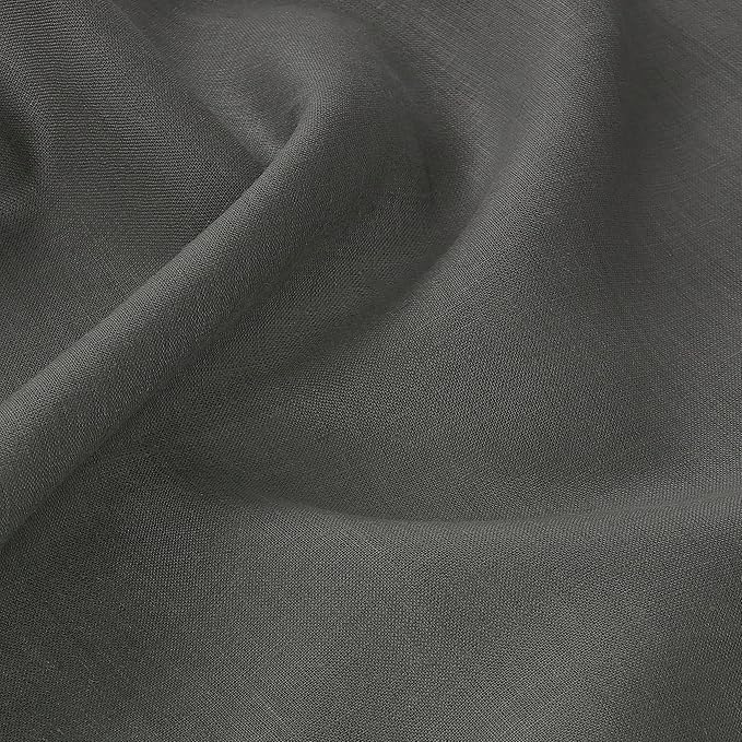 D'Moksha Homes Charcoal Grey Linen Tablecloth 60 x 84 Inch - 100% Pure Linen Table Cloth for Rectangle Tables - Machine Washable Cloth Tablecloth for Spring, Easter