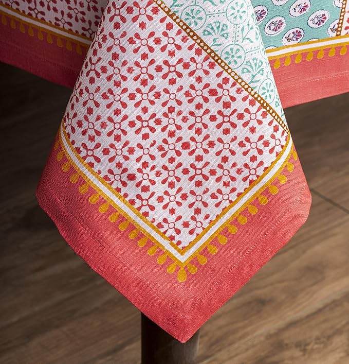 Maison d' Hermine Table Cloth Rectangle Table 100% Cotton 60 x 108 Inches Tablecloth Reusable Decorative for Dining Room Farmhouse Home Valentines Day Decorations Spring Summer - Provence