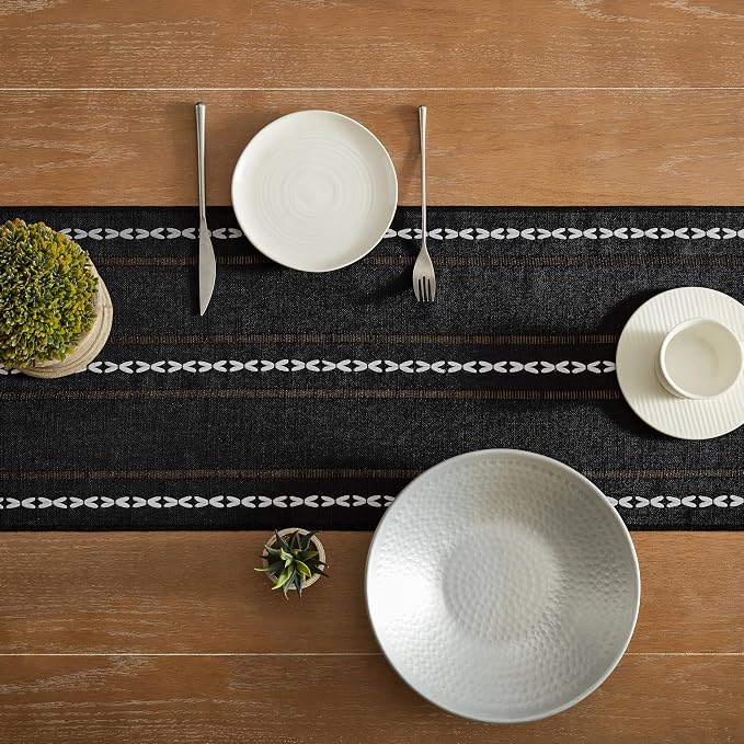 Hemstitched Farmhouse Table Runner, Cotton Linen Table Runners 90 Inches Long - Image 4