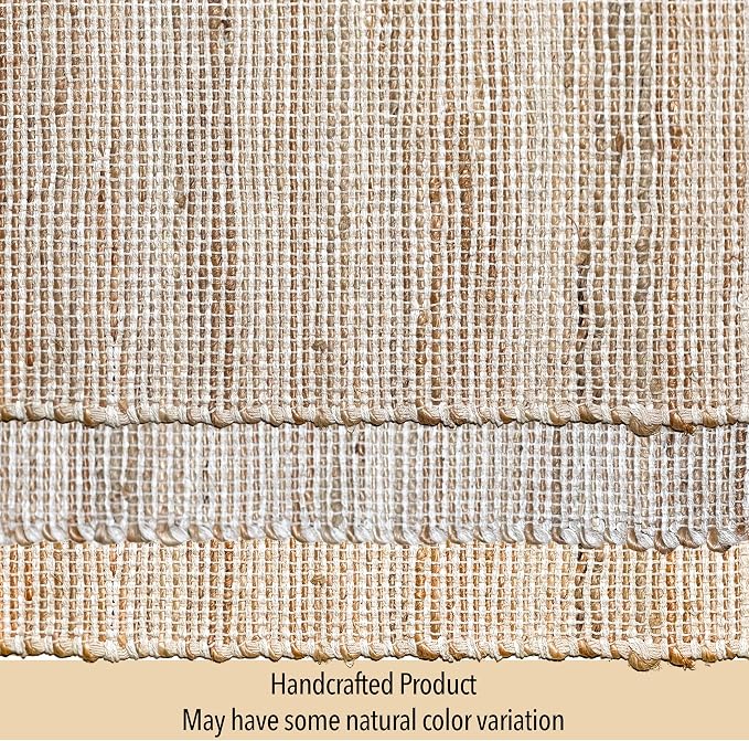 Natural Jute and Ivory Placemats, 13x19 Inch Dining Table Placemats - Image 6
