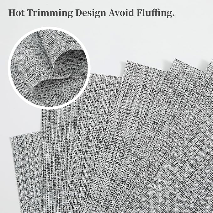 Leetaltree Linen Grey Placemats Set of 4 - Image 3