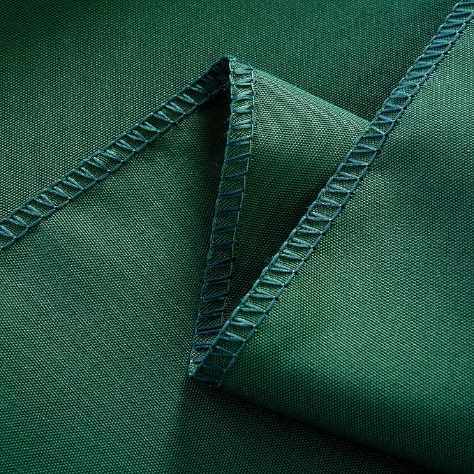 6-Pack Round 90-inch Blackish Green Table Cloths, Solid Stain and Wrinkle Resistant Circular Tablecloth, Premium Plain Weave Polyester Fabric Table Linen Covers for Hotel, Banquet