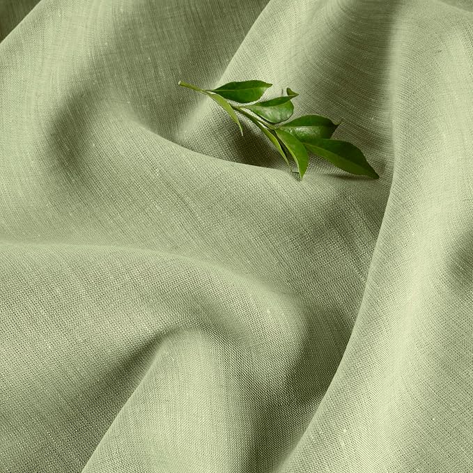 Solino Home Linen Cloth Napkins Set of 4-100% Pure Linen Chambray Olive Dinner Napkins 20 x 20 Inch for Spring, St Patricks Day - Athena, Handcrafted and Machine Washable
