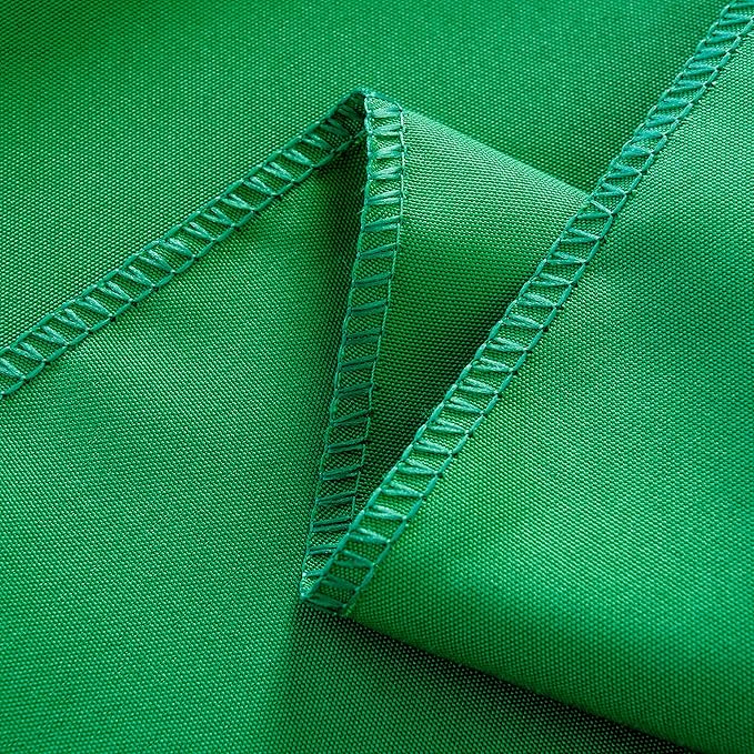 2-Pack Round 90-inch Forest Green Table Cloths, Solid Stain and Wrinkle Resistant Circular Tablecloth, Premium Plain Weave Polyester Fabric Table Linen Covers for Hotel, Banquet