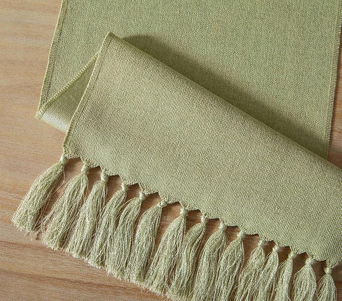 Sage Green Table Runners 72 Inches Long, Burlap Linen Style Rustic Farmhouse - Image 7