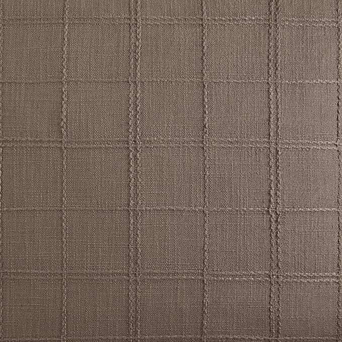 Linen Checked Farmhouse Table Runner, 13x72 Inches Cocoa Brown | Raised Grid - Image 6